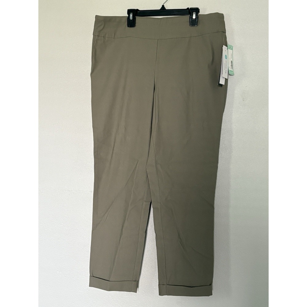 Tribal Fia Cuffed Straight Trouser Oak Moss  Size 16 NEW